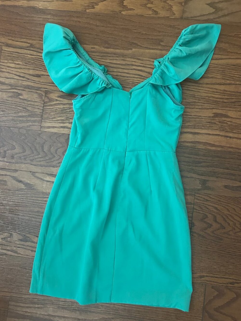 DO+BE Teal Ruffle-Shoulder Mini Dress - Picture 10 of 13